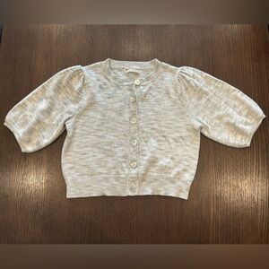Electric & Rose Light Gray Knit Button Cardigan